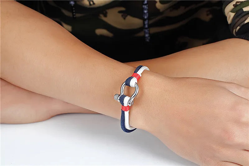 The Coastal Tide & Steel Men's Rope Bracelet