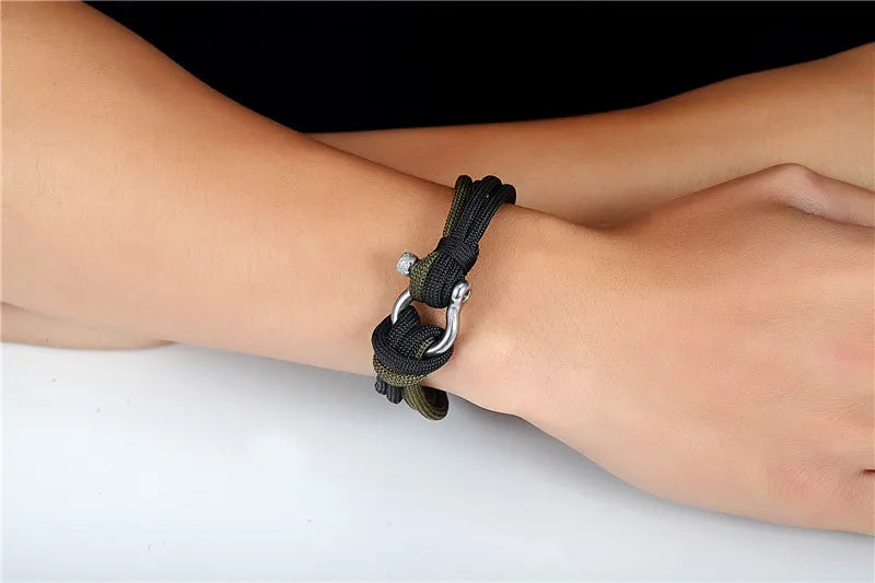 The Coastal Tide & Steel Men's Rope Bracelet