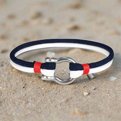 The Coastal Tide & Steel Men's Rope Bracelet