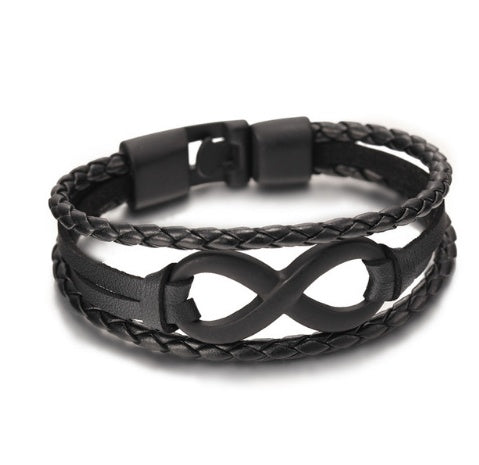 Infinity's Luck Leather Bracelet
