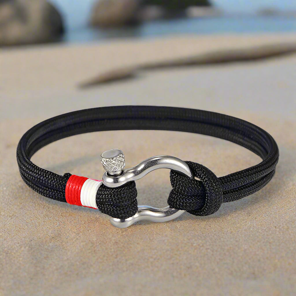The Coastal Tide & Steel Men's Rope Bracelet