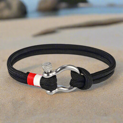 The Coastal Tide & Steel Men's Rope Bracelet