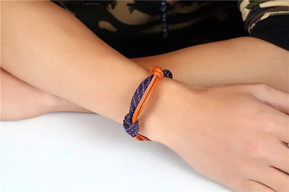 The Coastal Tide & Steel Men's Rope Bracelet