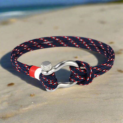 The Coastal Tide & Steel Men's Rope Bracelet