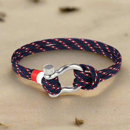 The Coastal Tide & Steel Men's Rope Bracelet