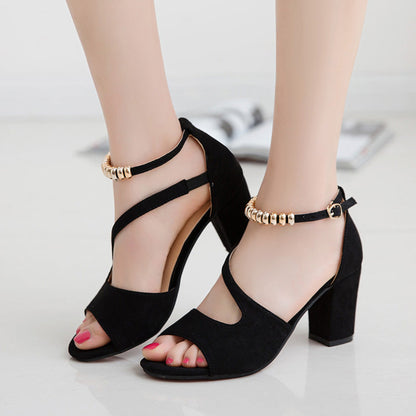 Jolie Suede Block Heels