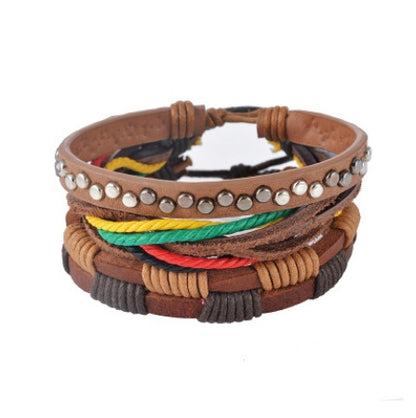 The Storyteller Vintage Leather-Bead Bracelet