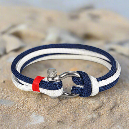 The Coastal Tide & Steel Men's Rope Bracelet