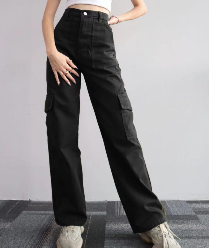 LUNA MID-RISE CARGO PANTS