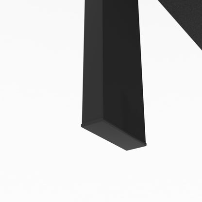 The Mira Black Coffee Table With Glass Top