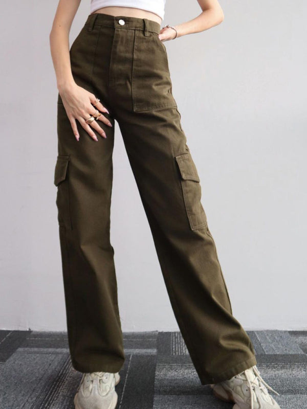 LUNA MID-RISE CARGO PANTS