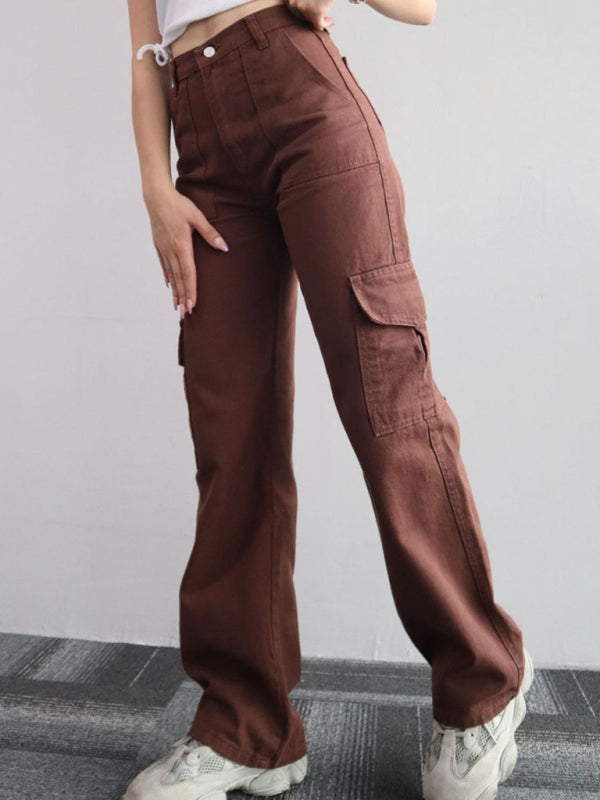 LUNA MID-RISE CARGO PANTS