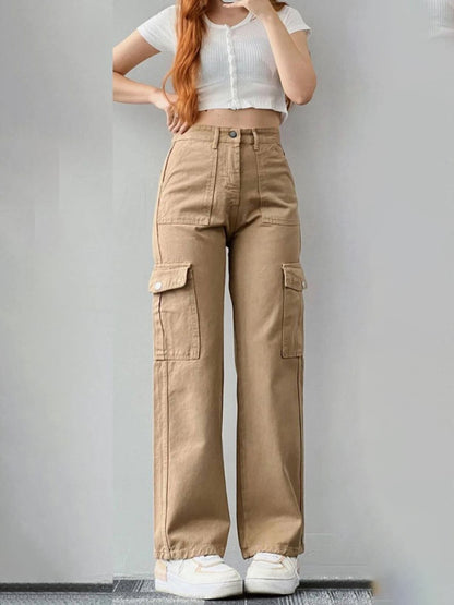 LUNA MID-RISE CARGO PANTS