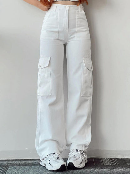 LUNA MID-RISE CARGO PANTS