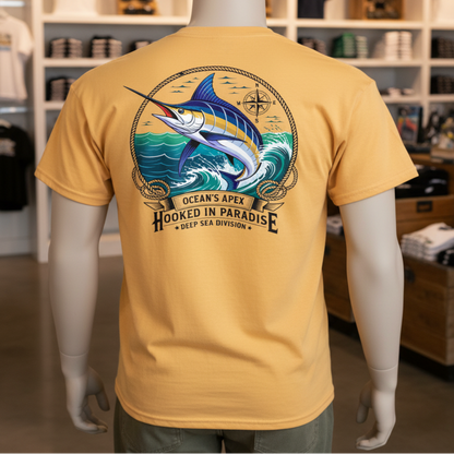 HOOKED IN PARADISE MARLIN TEE