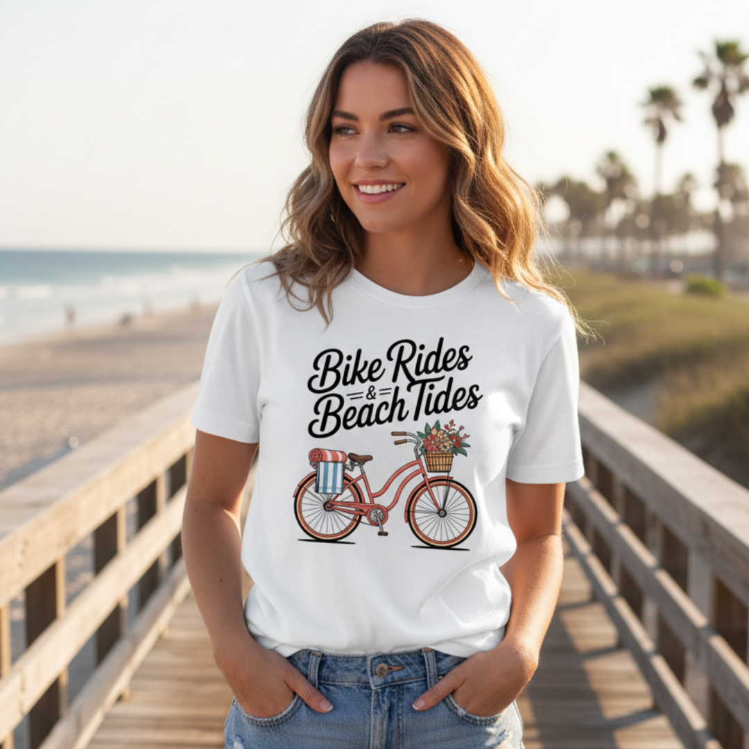 BIKE RIDES & BEACH TIDES TEE