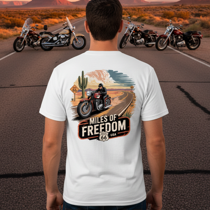 ROUTE 66 MILES OF FREEDOM TEE